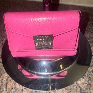 MCM pink Leather Wallet EUC